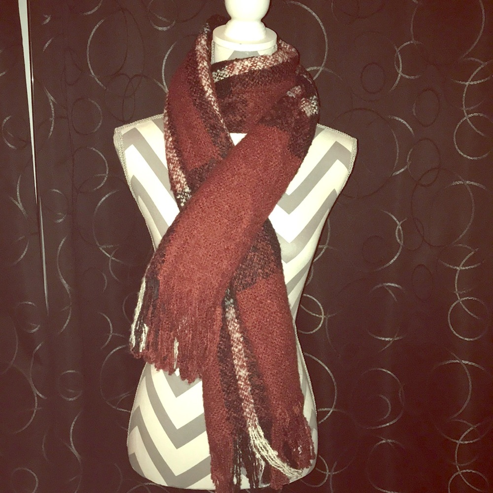 Burgundy scarf/wrap